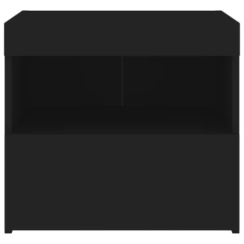  fekete éjjeliszekrény LED-világítással 50 x 40 x 45 cm