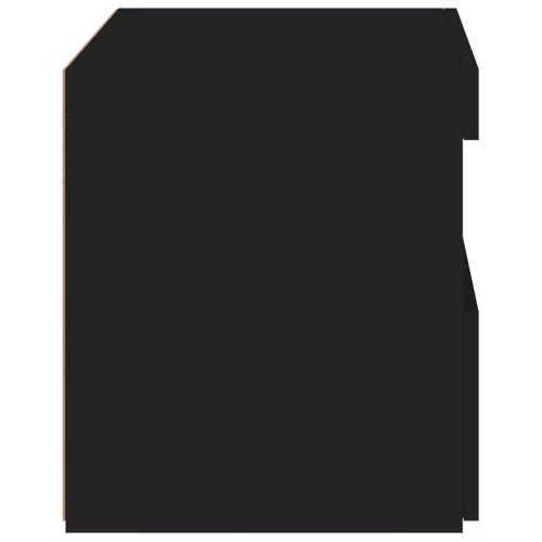  fekete éjjeliszekrény LED-világítással 50 x 40 x 45 cm