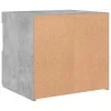  betonszürke éjjeliszekrény LED-világítással 50 x 40 x 45 cm