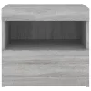  szürke sonoma éjjeliszekrény LED-világítással 50 x 40 x 45 cm