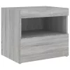  2 db szürke sonoma színű éjjeliszekrény LED-ekkel 50x40x45 cm