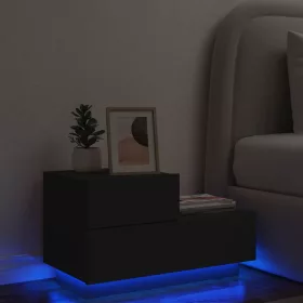    fekete éjjeliszekrény LED-világítással 70 x 36 x 40,5 cm