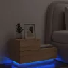  sonoma tölgy színű éjjeliszekrény LED-ekkel 70 x 36 x 40,5 cm