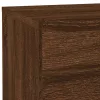  barna tölgyszínű éjjeliszekrény LED-világítással 70x36x40,5 cm
