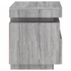  2 db szürke sonoma éjjeliszekrény LED-fényekkel 40x39x48,5 cm