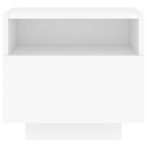  fehér éjjeliszekrény LED-világítással 40 x 39 x 37 cm