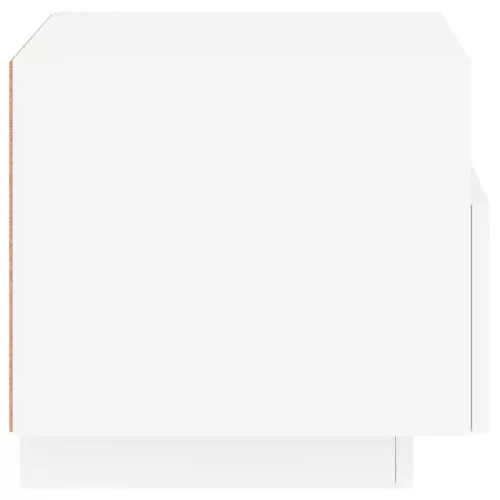  2 db fehér éjjeliszekrény LED-világítással 40 x 39 x 37 cm