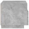  2 db betonszürke éjjeliszekrény LED-világítással 40x39x37 cm