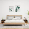  2 db sonoma tölgy színű éjjeliszekrény LED-ekkel 40x39x37 cm