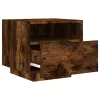  2 db sonoma tölgy színű éjjeliszekrény LED-ekkel 40x39x37 cm