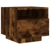 2 db sonoma tölgy színű éjjeliszekrény LED-ekkel 40x39x37 cm