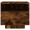  2 db sonoma tölgy színű éjjeliszekrény LED-ekkel 40x39x37 cm