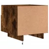  2 db sonoma tölgy színű éjjeliszekrény LED-ekkel 40x39x37 cm