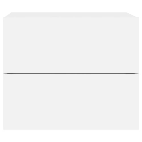  fehér falra szerelhető éjjeliszekrény LED-világítással