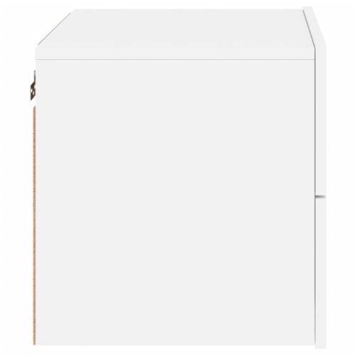  fehér falra szerelhető éjjeliszekrény LED-világítással