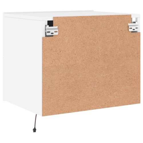  fehér falra szerelhető éjjeliszekrény LED-világítással