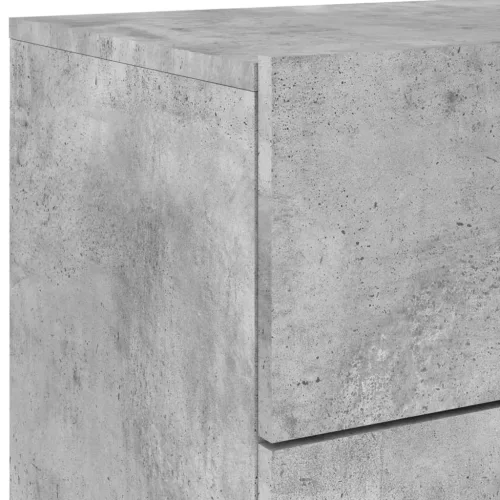  betonszürke falra szerelhető éjjeliszekrény LED-világítással