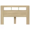  sonoma tölgy színű szerelt fa LED-es fejtámla 160x18,5x103,5 cm