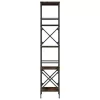  5 szintes füstös tölgy szerelt fa könyvespolc 59 x 35 x 132 cm