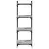  4 szintes szürke sonoma szerelt fa könyvespolc 40 x 30 x 120 cm