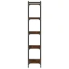  5 szintes barna tölgy színű szerelt fa könyvespolc 40x30x154 cm