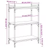  3 szintes szürke sonoma színű fa könyvespolc 60x30x86 cm