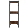  3 szintes barna tölgyszínű fa könyvespolc 60x30x86 cm