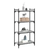  4 szintes szürke sonoma szerelt fa könyvespolc 60 x 30 x 120 cm