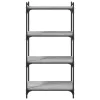  4 szintes szürke sonoma szerelt fa könyvespolc 60 x 30 x 120 cm