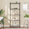  5 szintes szürke sonoma szerelt fa könyvespolc 60 x 30 x 120 cm
