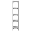  5 szintes szürke sonoma szerelt fa könyvespolc 60 x 30 x 120 cm