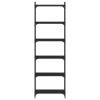  6 szintes fekete szerelt fa könyvespolc 60 x 30 x 188 cm