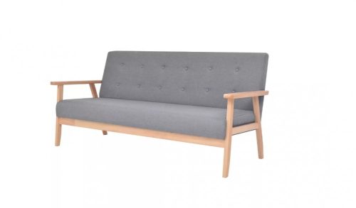 VID 3 személyes szürke dizájn kanapé