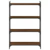  4 szintes barna tölgy színű szerelt fa könyvespolc 80x30x120 cm