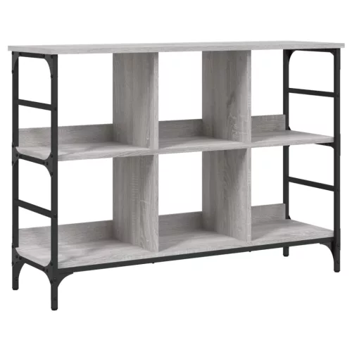  szürke sonoma színű szerelt fa tálalószekrény 102x32x73,5 cm