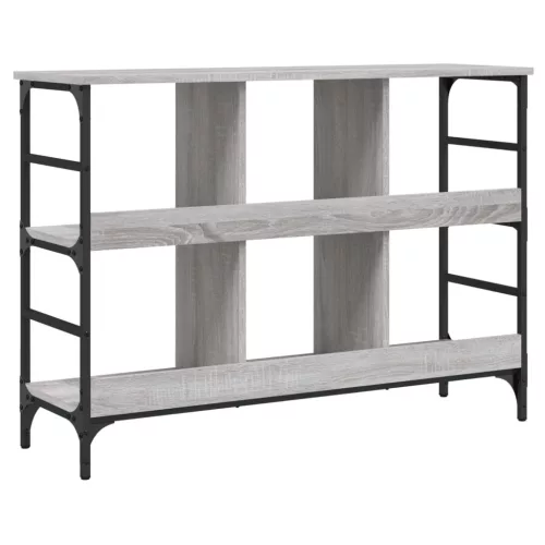  szürke sonoma színű szerelt fa tálalószekrény 102x32x73,5 cm