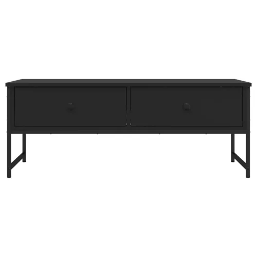  fekete szerelt fa dohányzóasztal 101x49x39,5 cm
