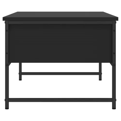  fekete szerelt fa dohányzóasztal 101x49x39,5 cm