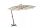 VID Függő fehér napernyő fa rúddal - 350 cm