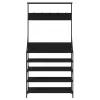  fekete ruhafogas cipőpolccal 90x34x184 cm