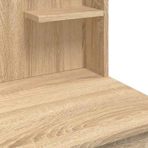  sonoma tölgy színű fésülködőasztal LED-lámpákkal 96x40x142 cm