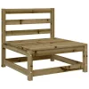 impregnált fenyőfa kerti karfa nélküli kanapé lábzsámollyal