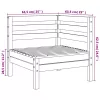  2 db tömör duglászfenyő kerti sarokkanapé