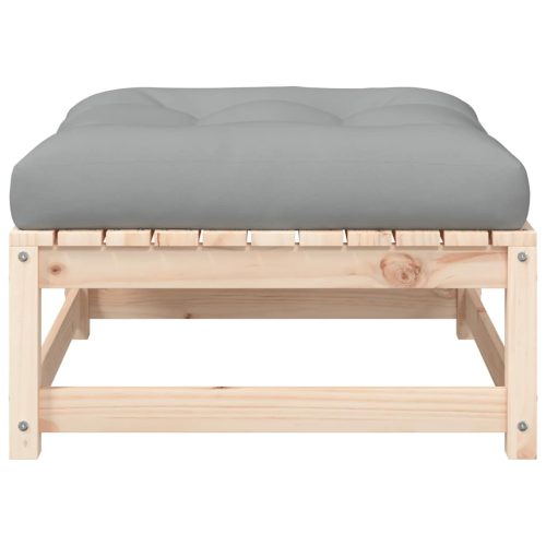  kerti karfa nélküli kanapé párnával és lábtartóval