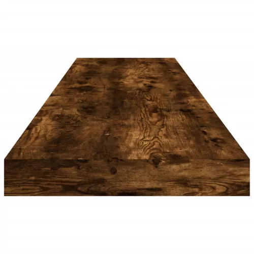  4 db füstös tölgy színű szerelt fa fali polc 100 x 10 x 1,5 cm