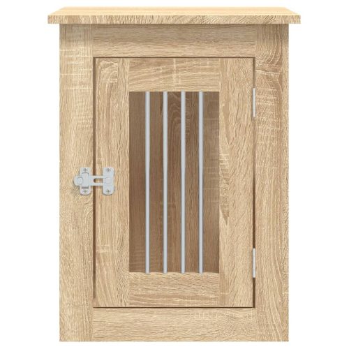  sonoma tölgy színű szerelt fa kutyaketrec 45 x 62 x 59 cm