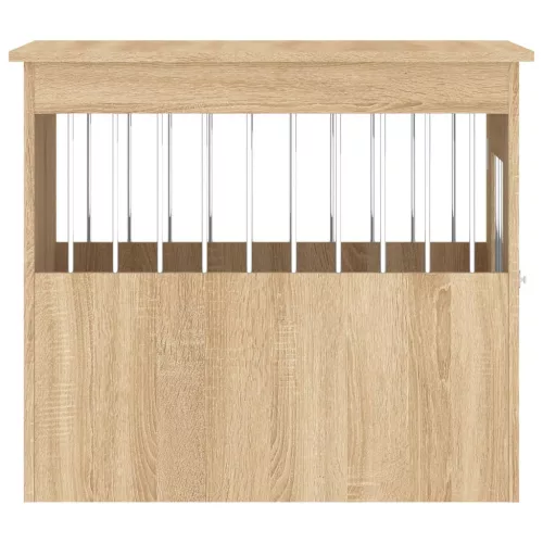  sonoma tölgy színű szerelt fa kutyaketrec 55 x 75 x 65 cm
