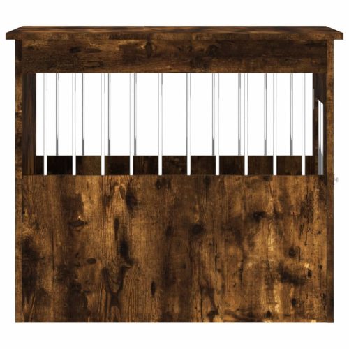  füstös tölgy színű szerelt fa kutyaketrec 55 x 75 x 65 cm