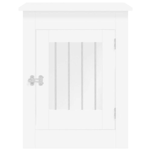  fehér szerelt fa kutyaketrec 55 x 80 x 68 cm