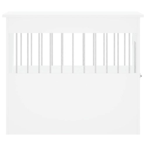  fehér szerelt fa kutyaketrec 55 x 80 x 68 cm